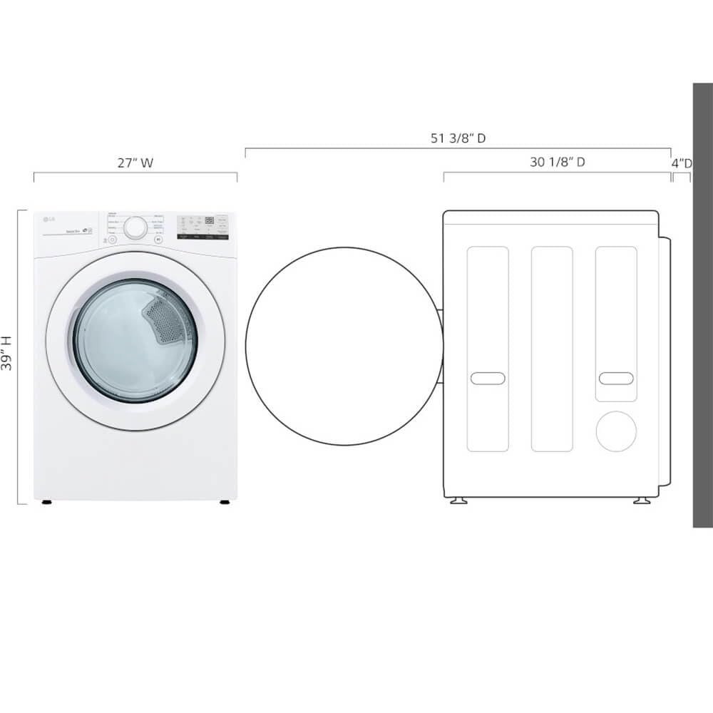 7.4 cu. ft. Vented Stackable Electric Dryer in White V62540