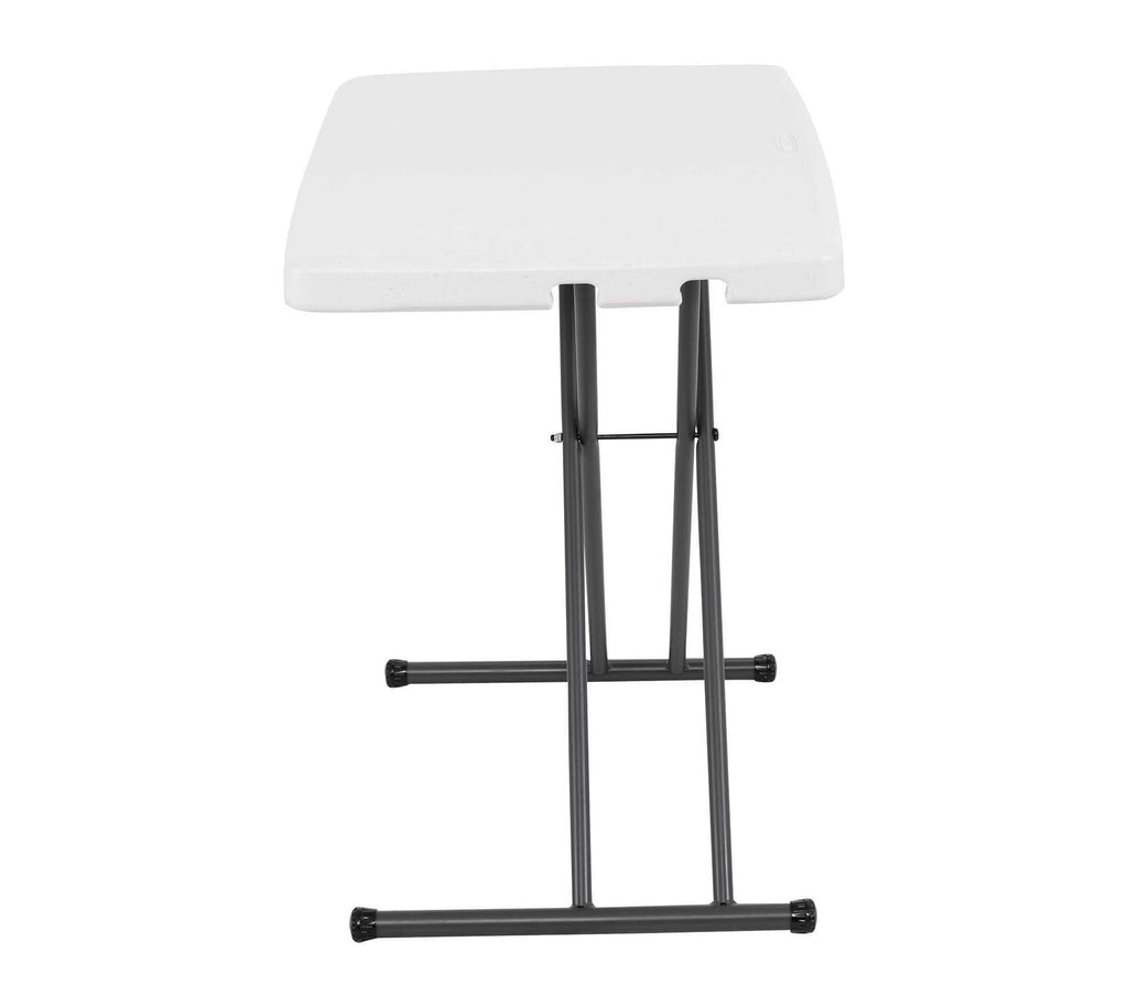 Adjustable Folding Laptop Table TV Tray, 30 Inch, White Granite P143122