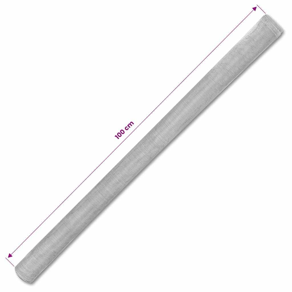 Aluminum Mesh Screen 39.4x196.9 Inch Silver Z51759
