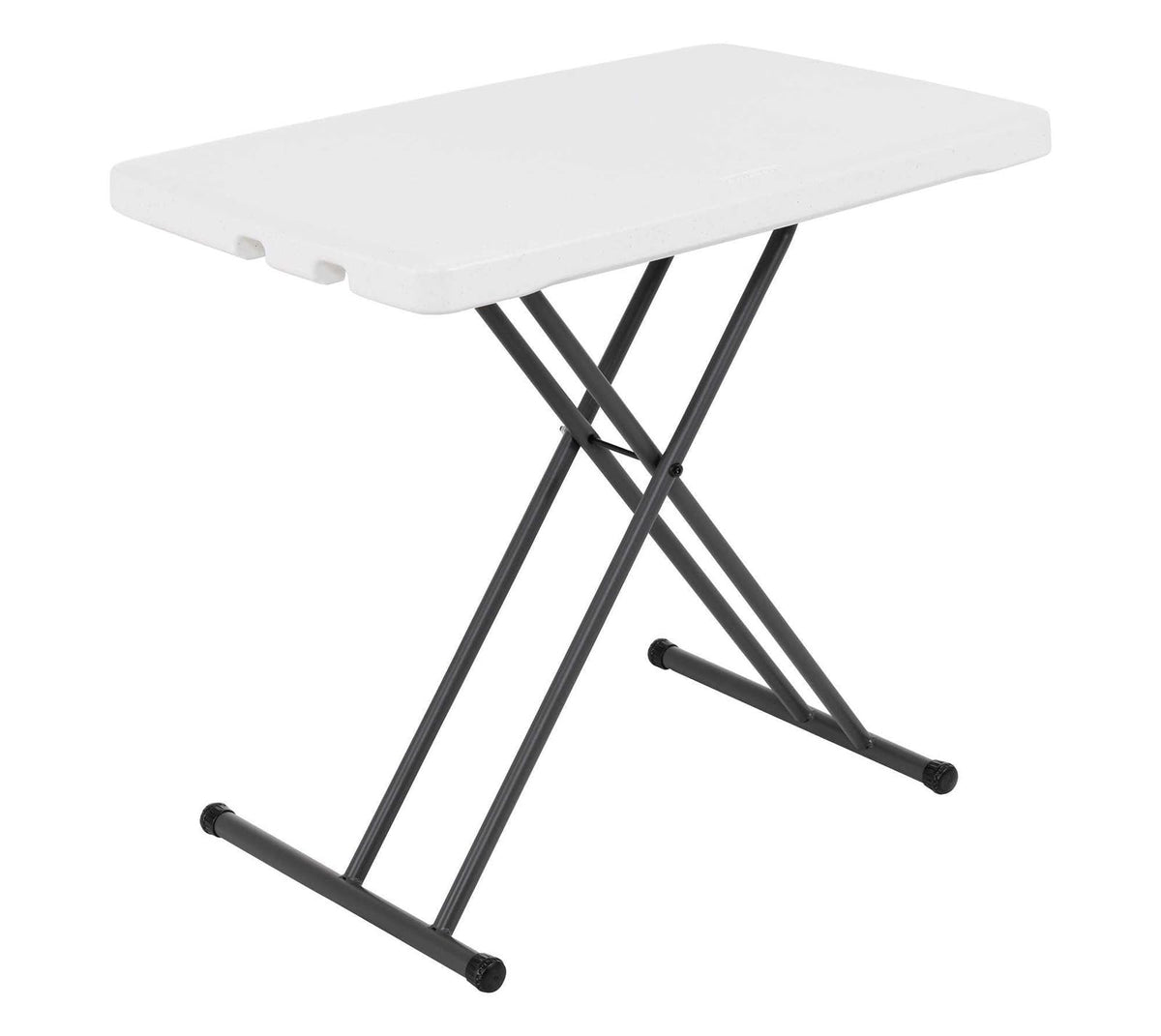 Adjustable Folding Laptop Table TV Tray, 30 Inch, White Granite P143122