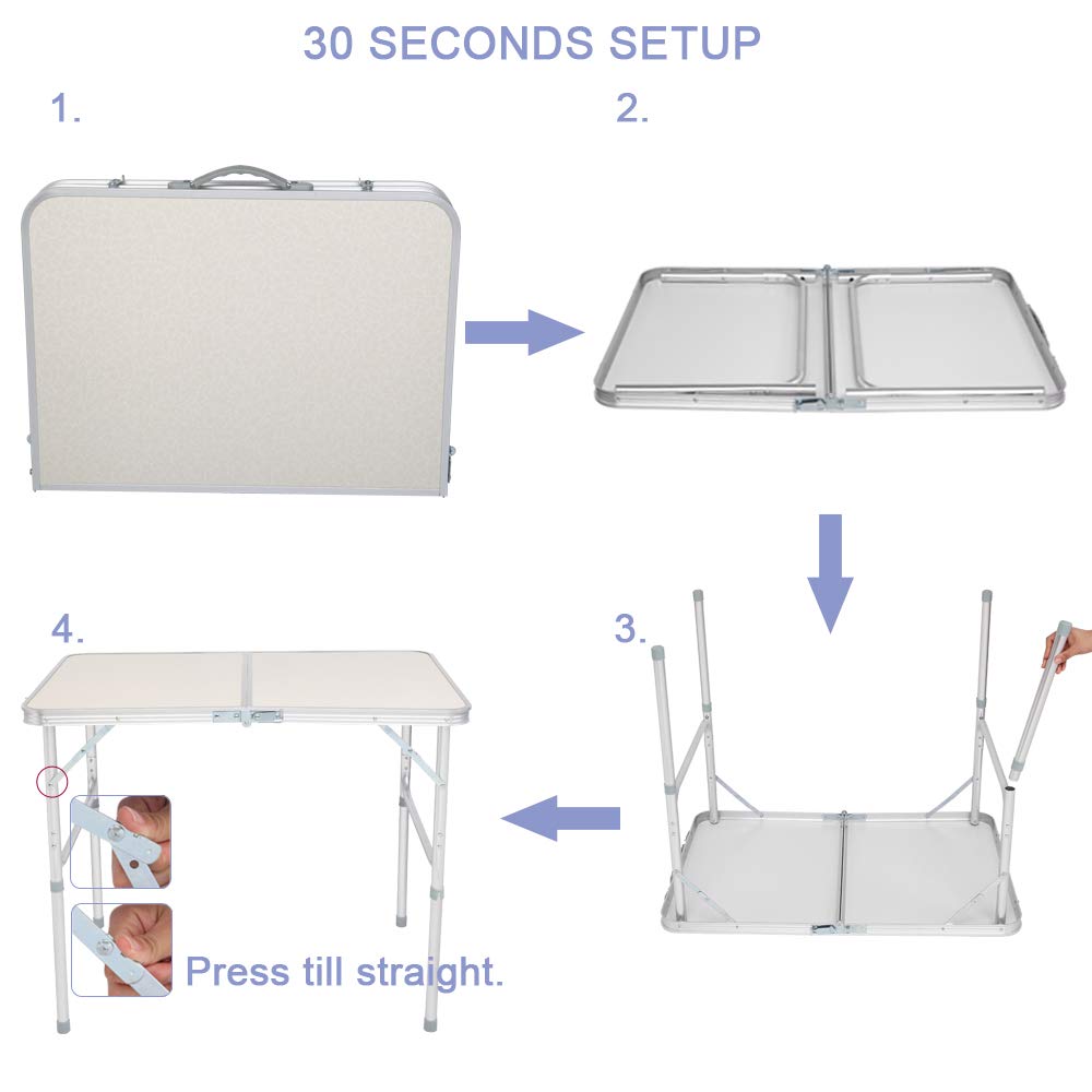 3ft Portable Folding Aluminum Camping Table A241237