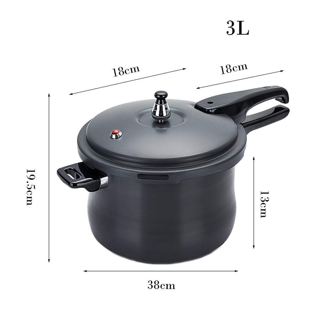 Black 3L Stainless Steel Pressure Cooker H9490