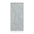 36 in. x 80 in. Gray Steel Prehung Front Door with Bore Hole P9484