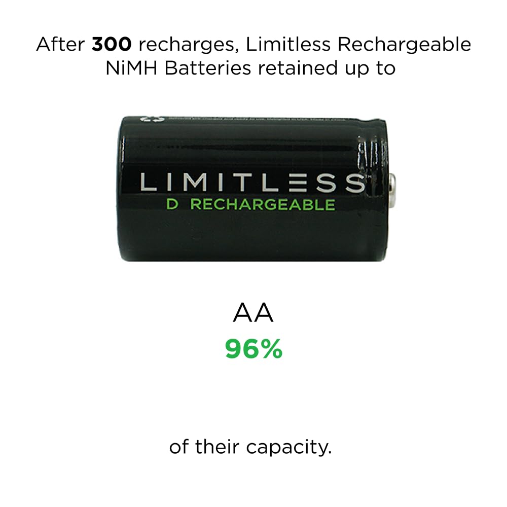 Rechargeable D Batteries 4-Pack O801