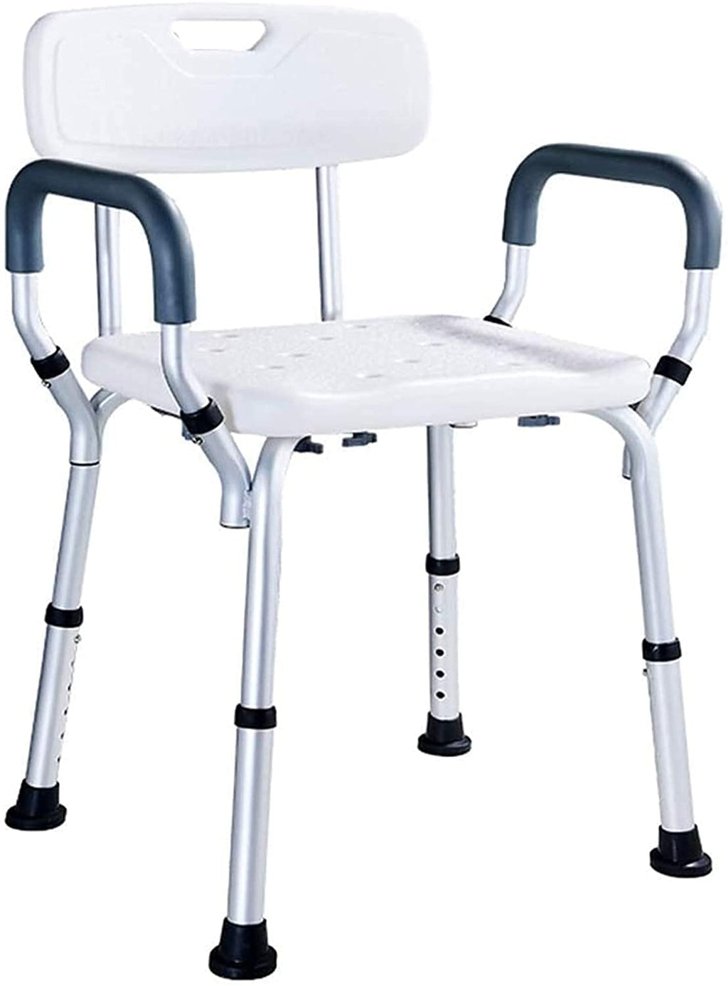 Padded Seat Transfer Bench, Bath Stools, Shower Chair with Arms and Back I795981
