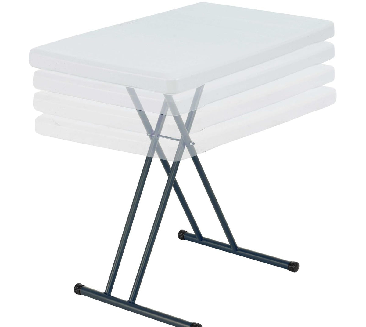 Adjustable Folding Laptop Table TV Tray, 30 Inch, White Granite P143122