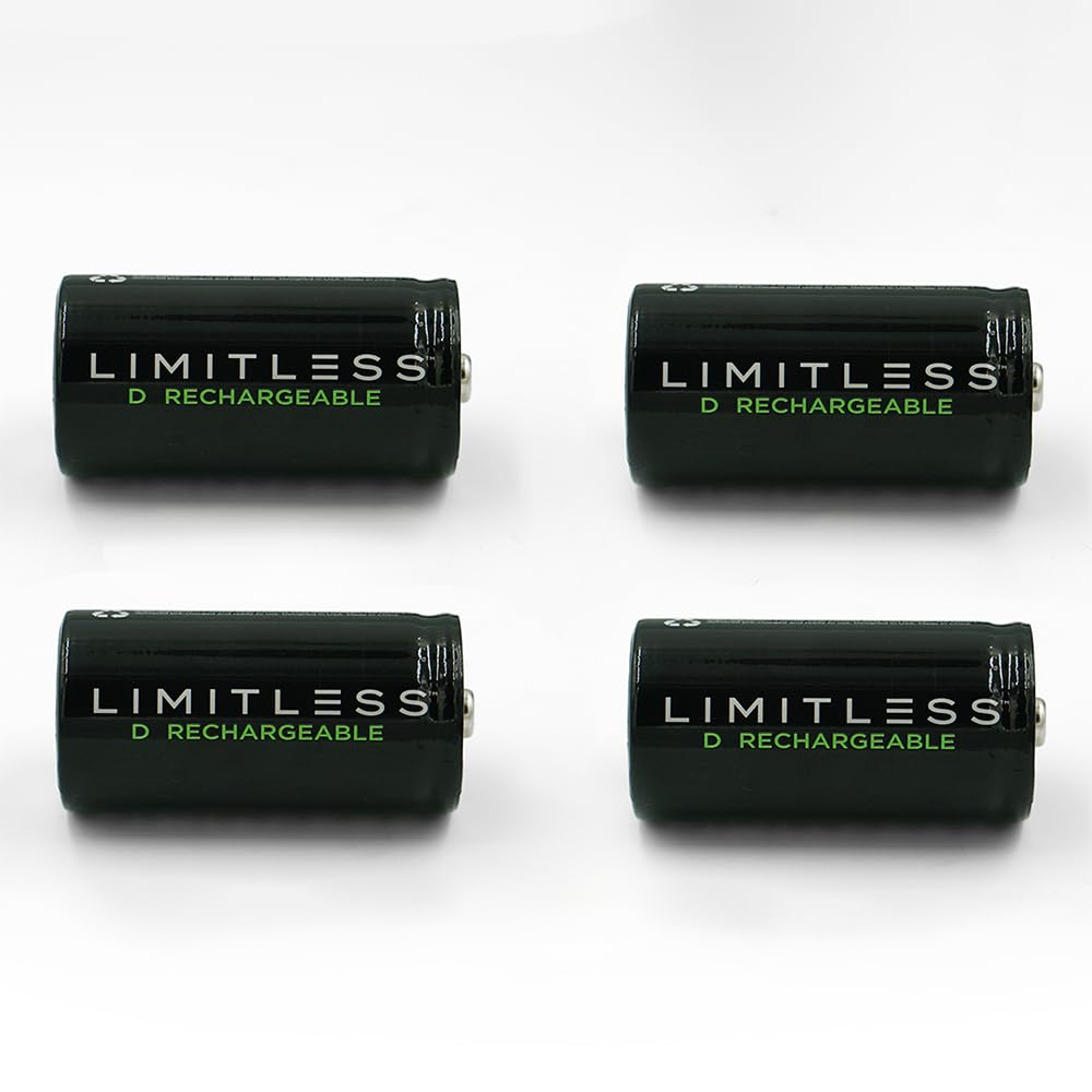 Rechargeable D Batteries 4-Pack O801