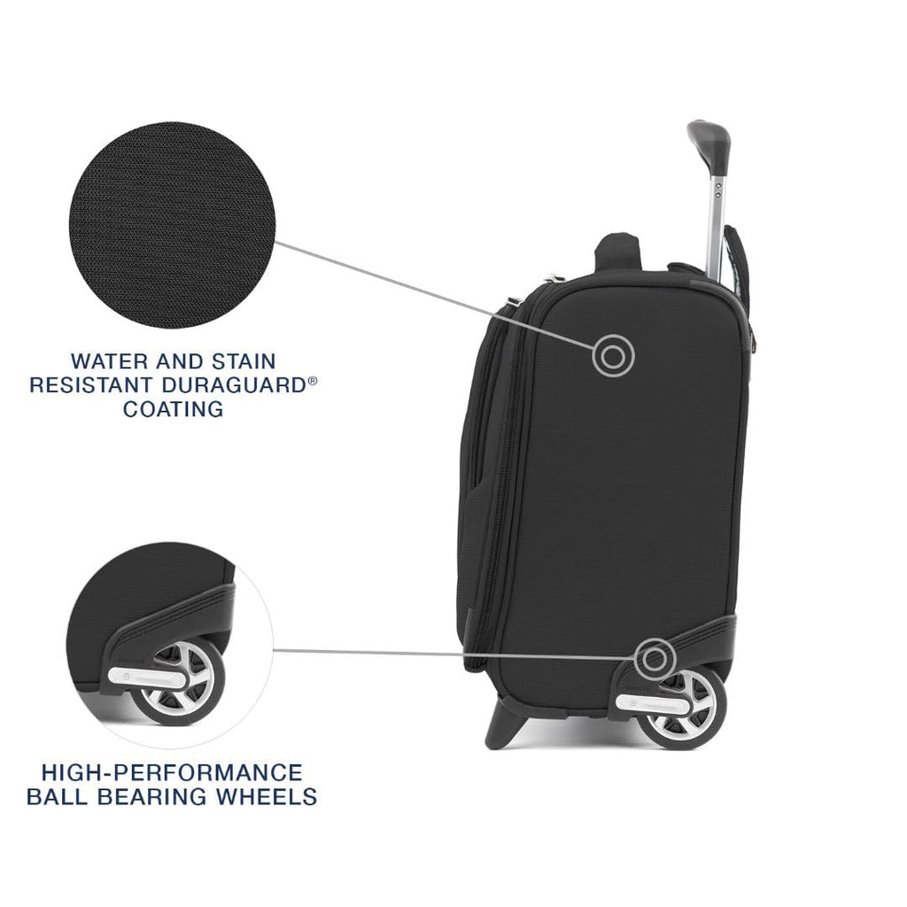 Softside Rolling Underseat Tote, Black, 14-Inch D792534