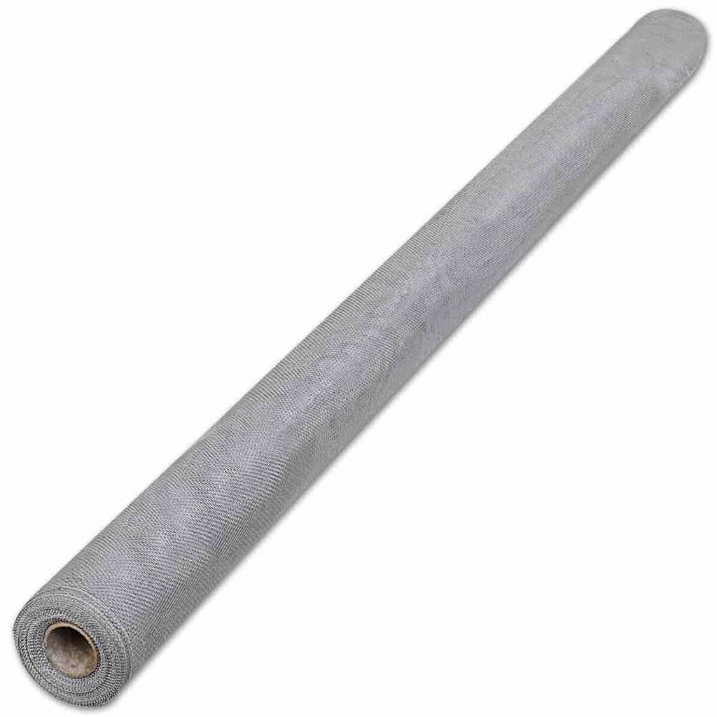 Aluminum Mesh Screen 39.4x196.9 Inch Silver Z51759