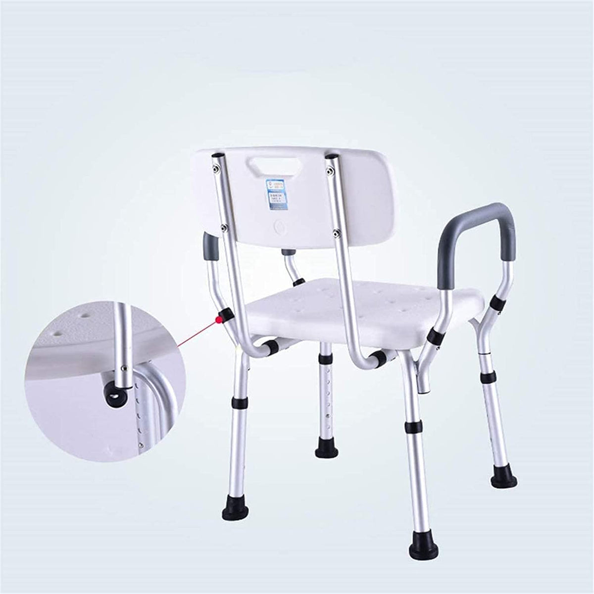 Padded Seat Transfer Bench, Bath Stools, Shower Chair with Arms and Back I795981
