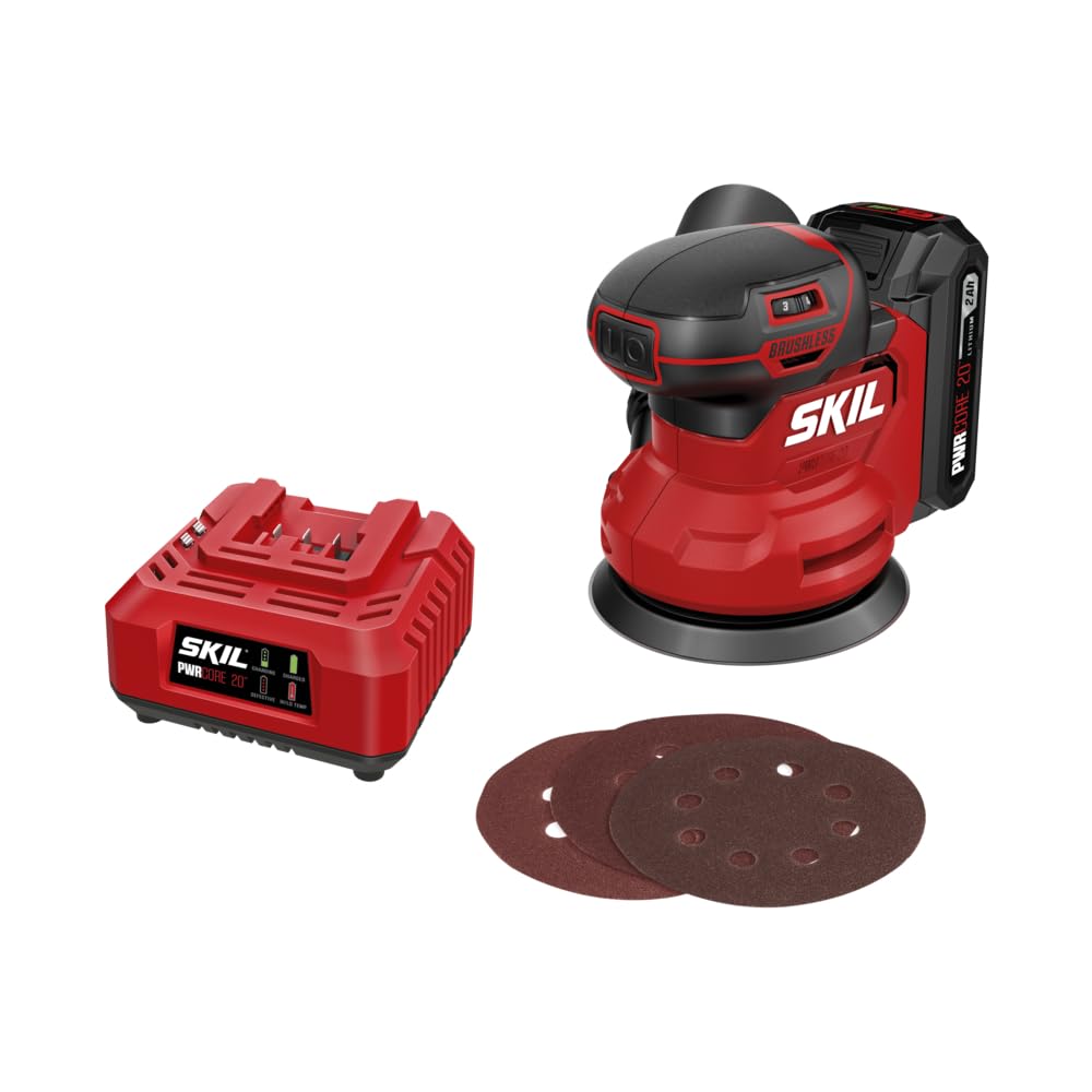 20V Brushless Random Orbital Sander Kit with 2.0Ah Battery and Charger K890563