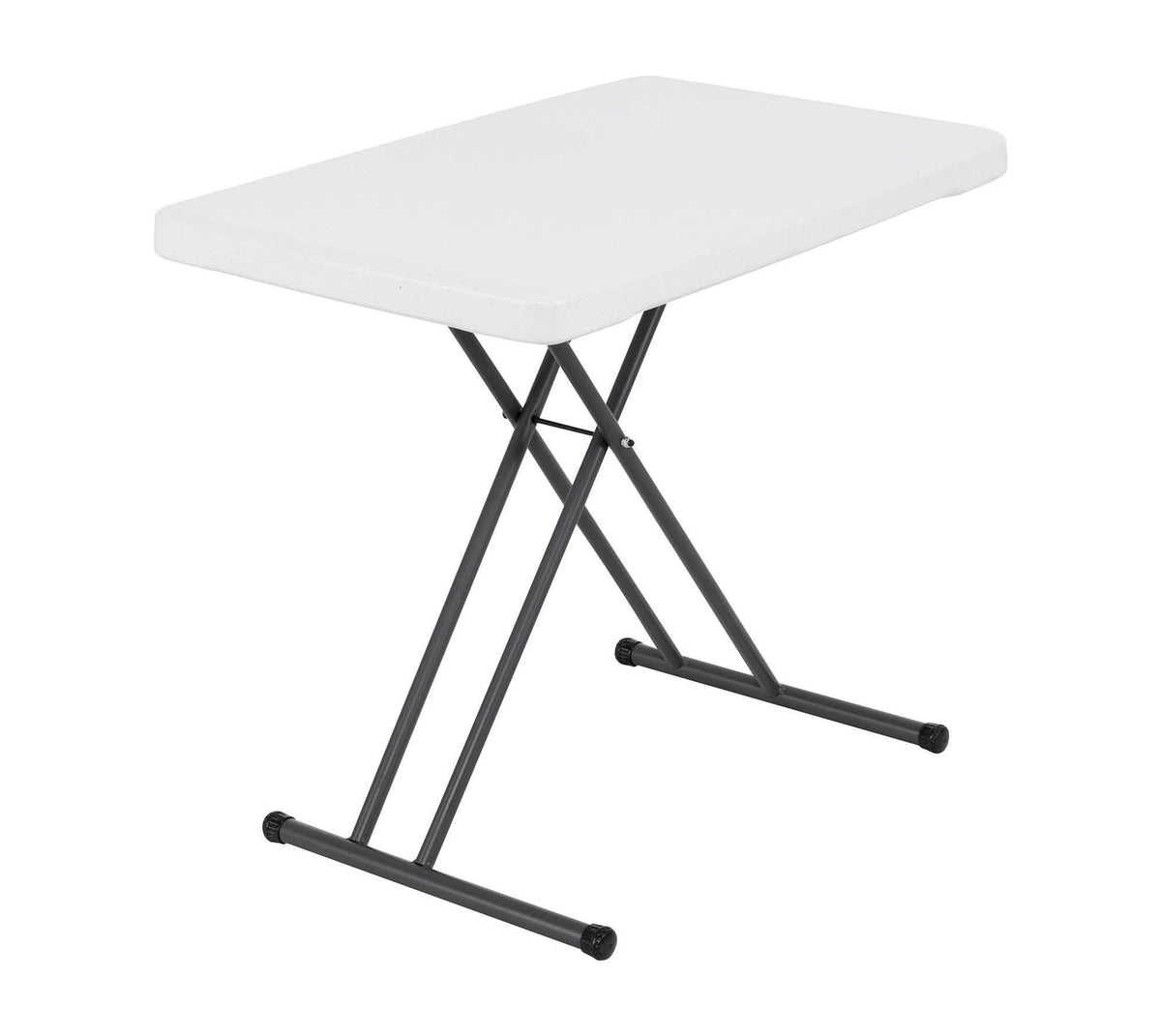 Adjustable Folding Laptop Table TV Tray, 30 Inch, White Granite P143122