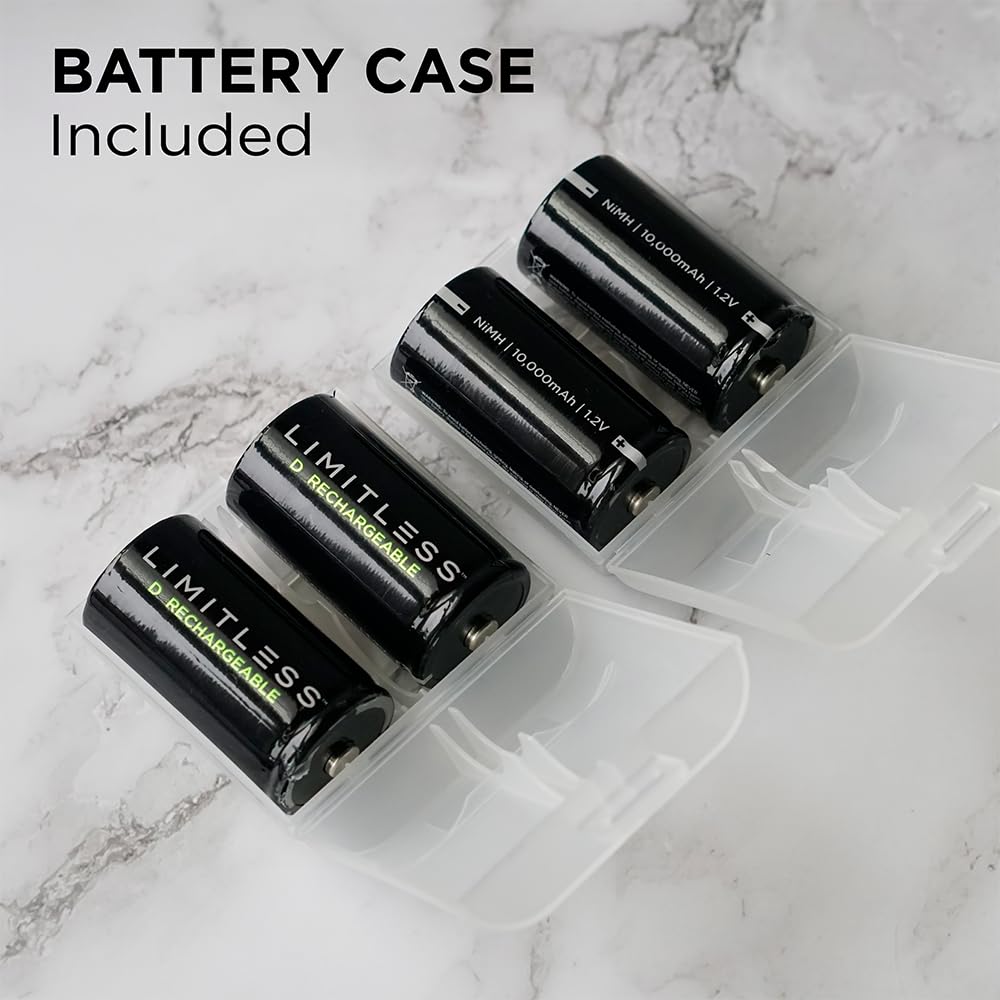 Rechargeable D Batteries 4-Pack O801
