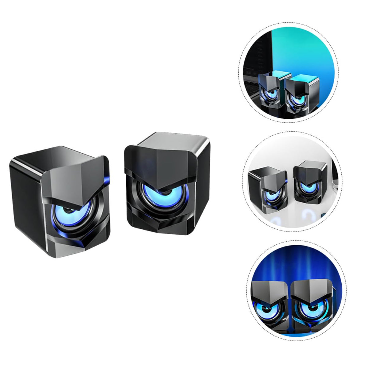 2 Pack Mini USB Powered Computer Speakers I790449