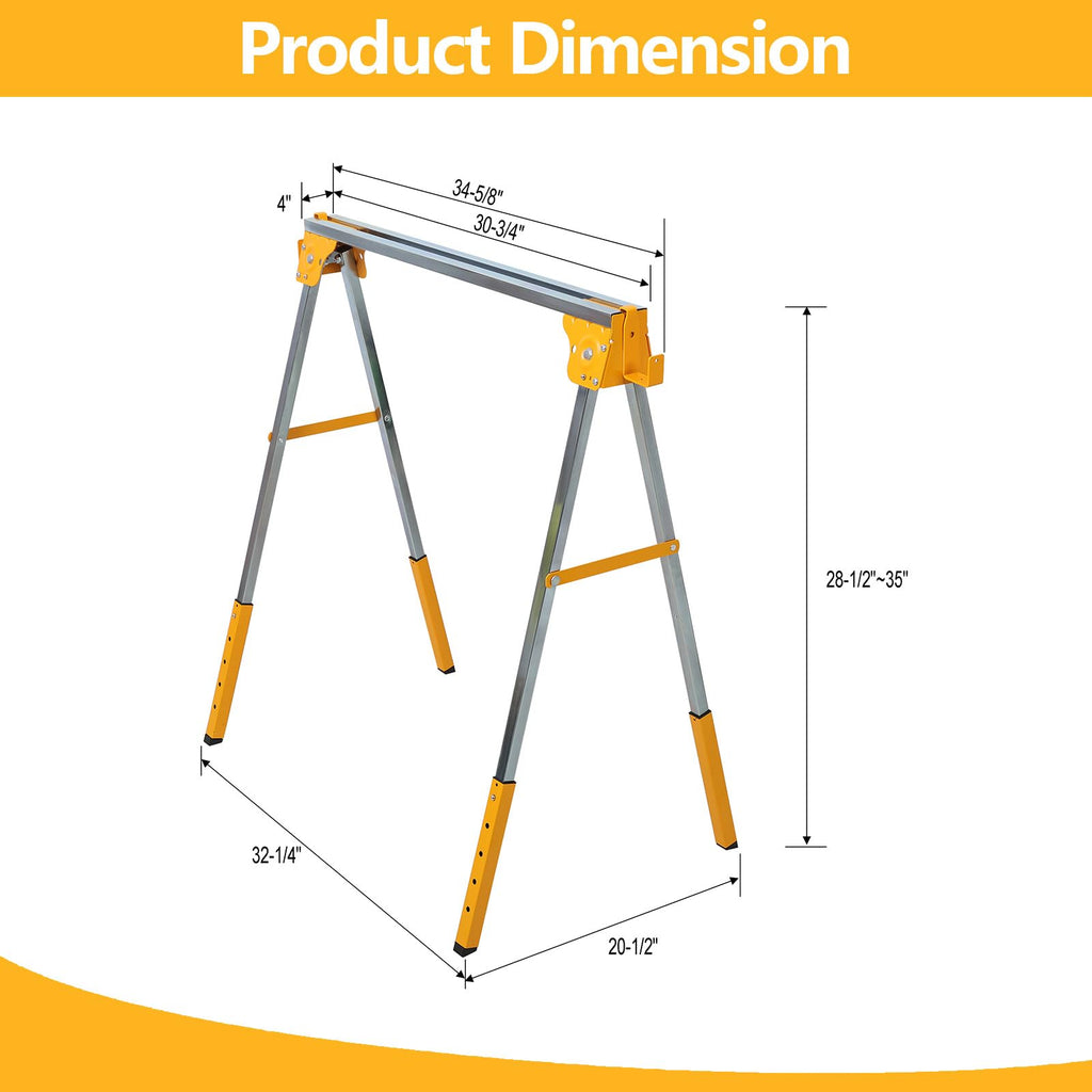 Heavy Duty Folding Sawhorse 2 Pack M99379