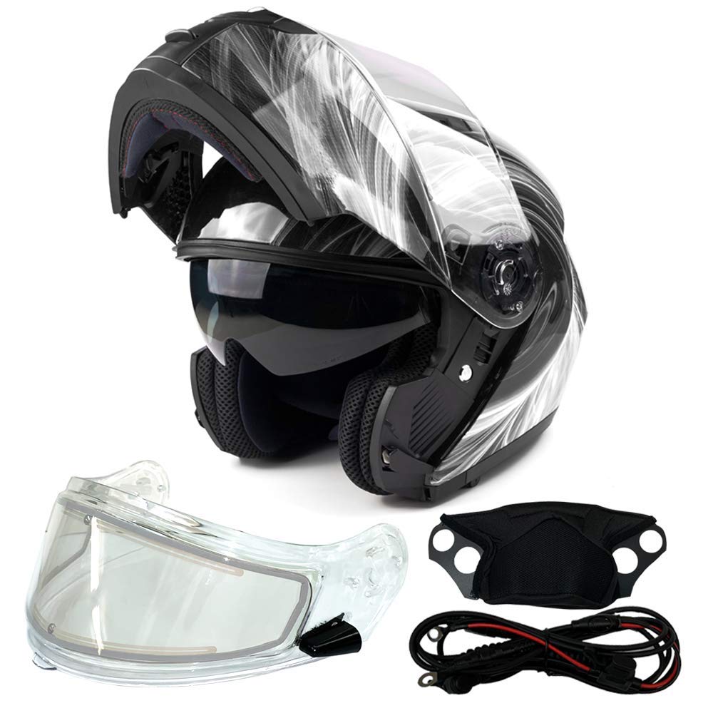 Full Face Snowmobile Helmet with Heated Shield A632978