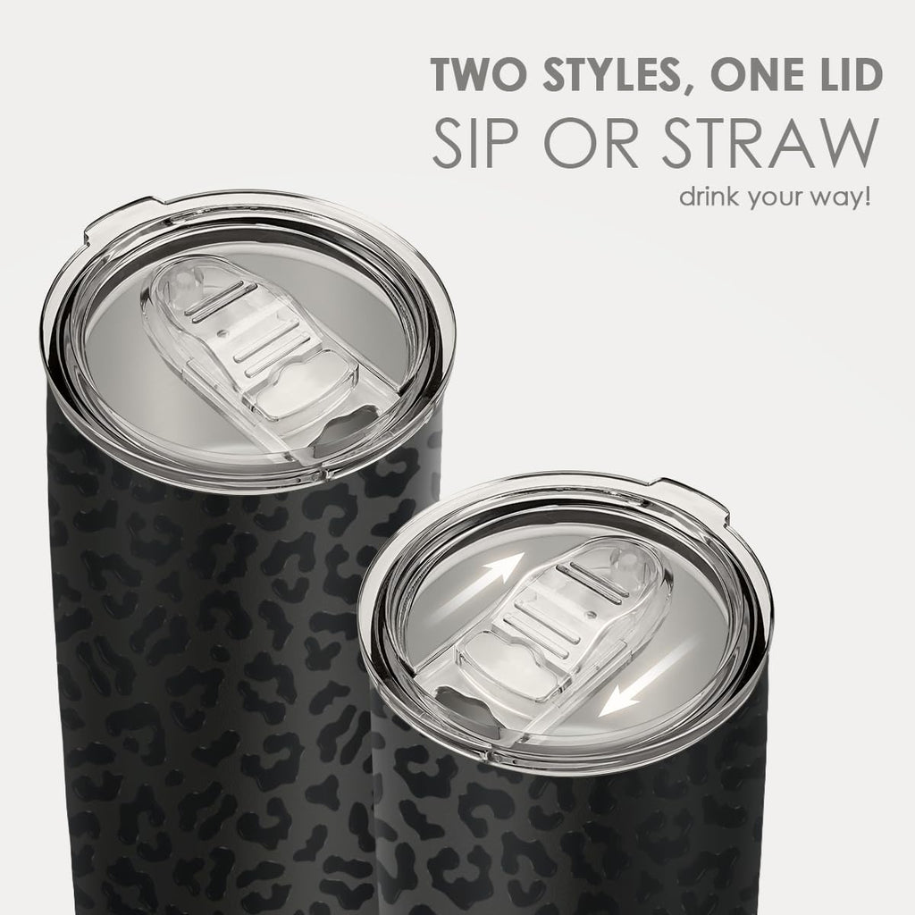 20oz Stainless Steel Insulated Leopard Print Tumbler H613248