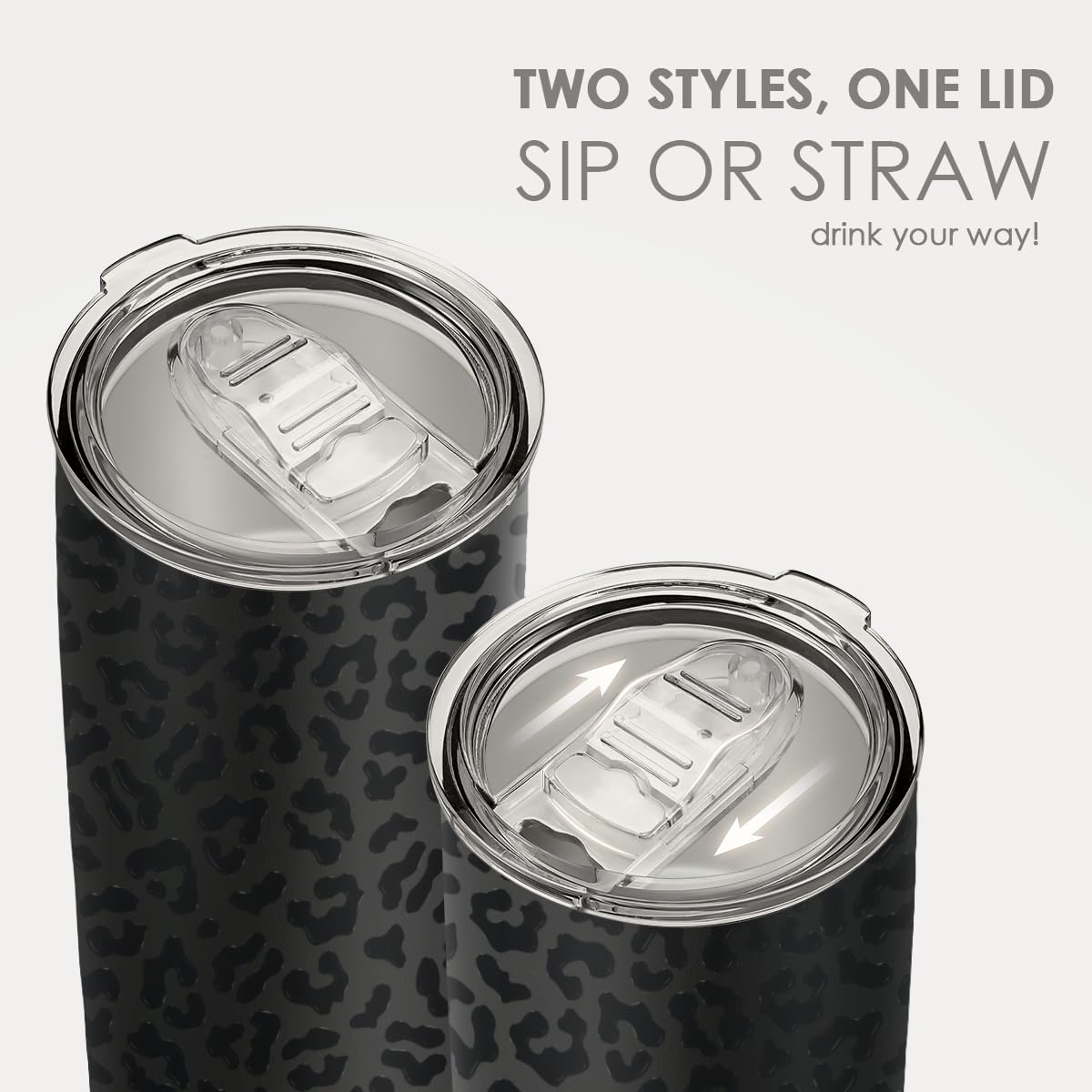 20oz Stainless Steel Insulated Leopard Print Tumbler H613248