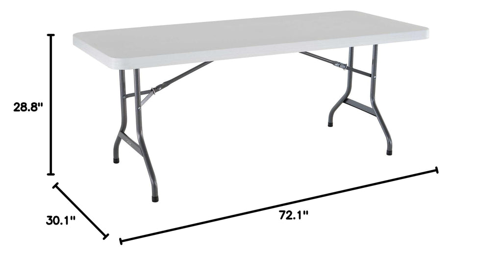 White 6 Feet Folding Utility Table Pack of 4 P1332