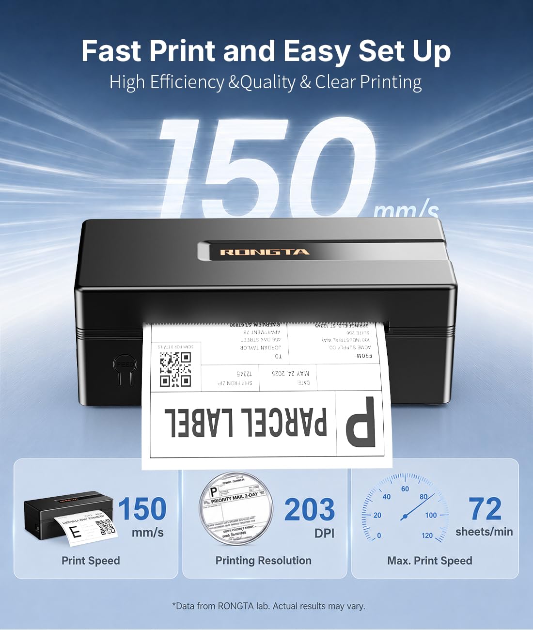 Bluetooth Thermal Shipping Label Printer Z152