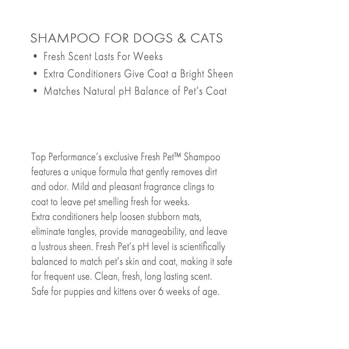 Fresh Pet Shampoo 1-Gallon R786
