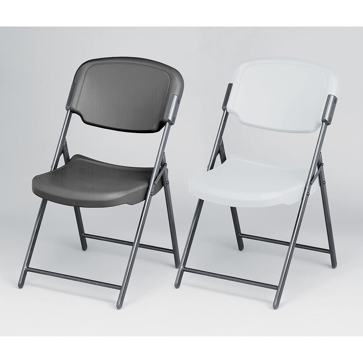 Charcoal Folding Chair with Steel Frame N175031