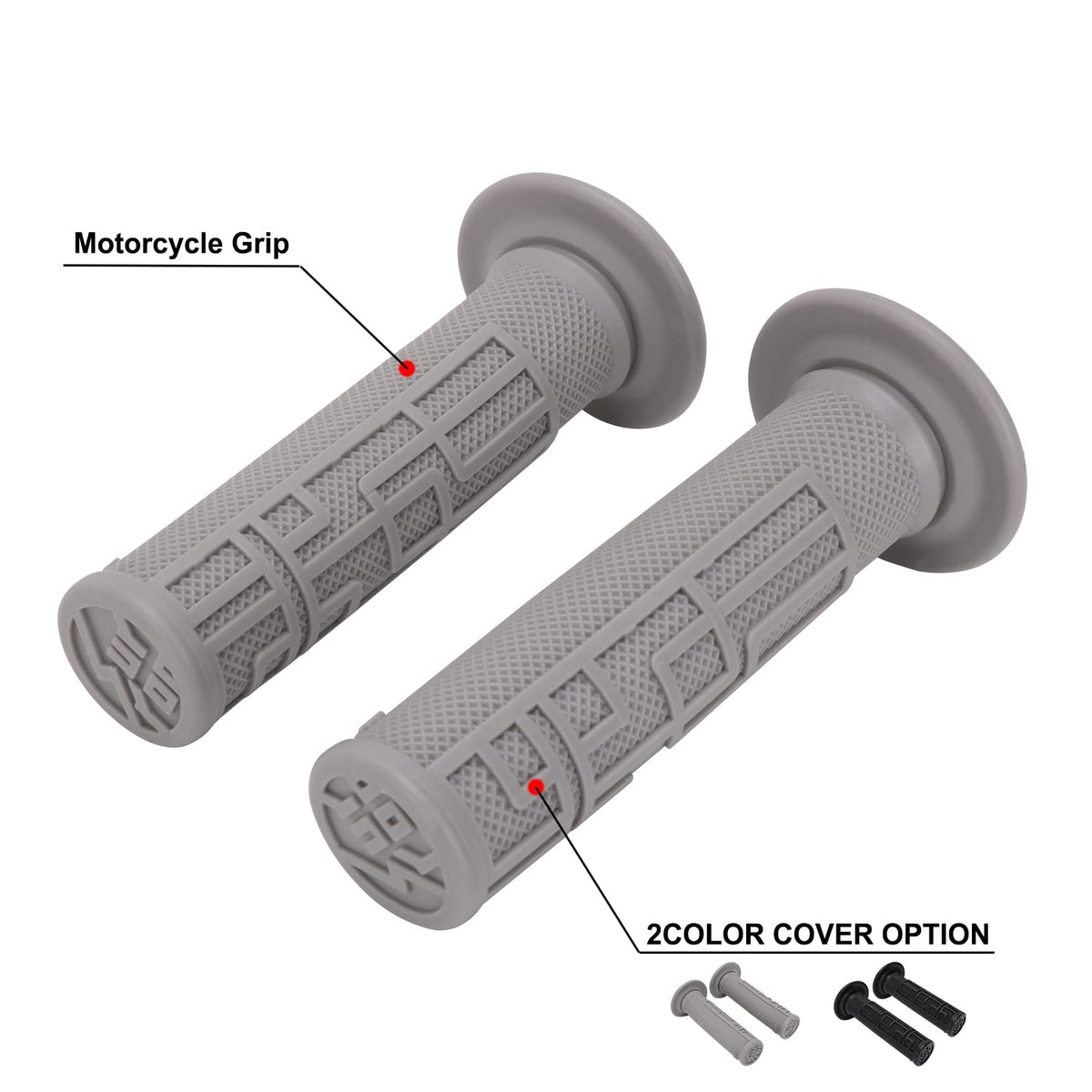 Gray Handlebar Grips F88631