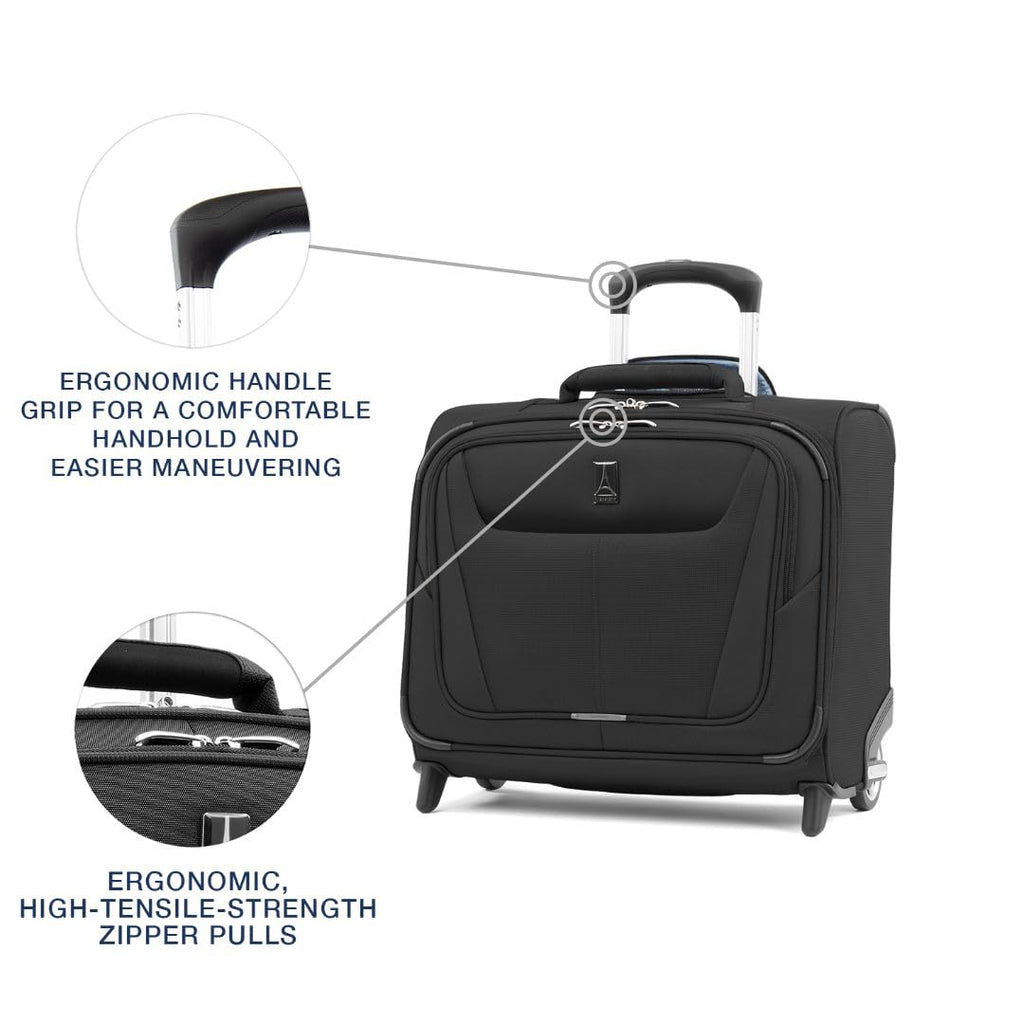 Softside Rolling Underseat Tote, Black, 14-Inch D792534