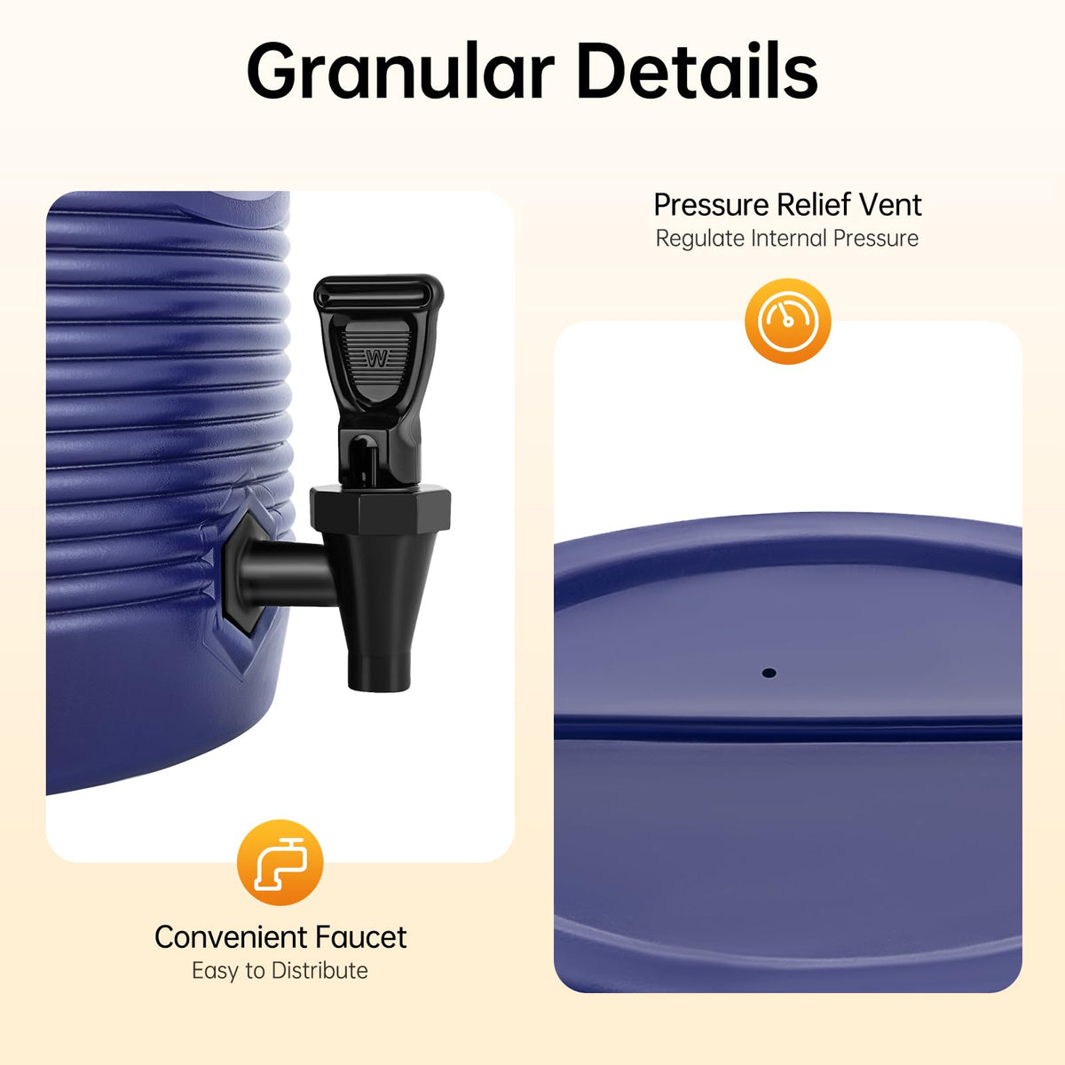 Insulated Beverage Dispenser 3.43 Gallon Blue G49424