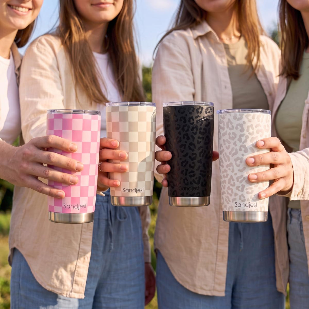 20oz Stainless Steel Insulated Leopard Print Tumbler H613248