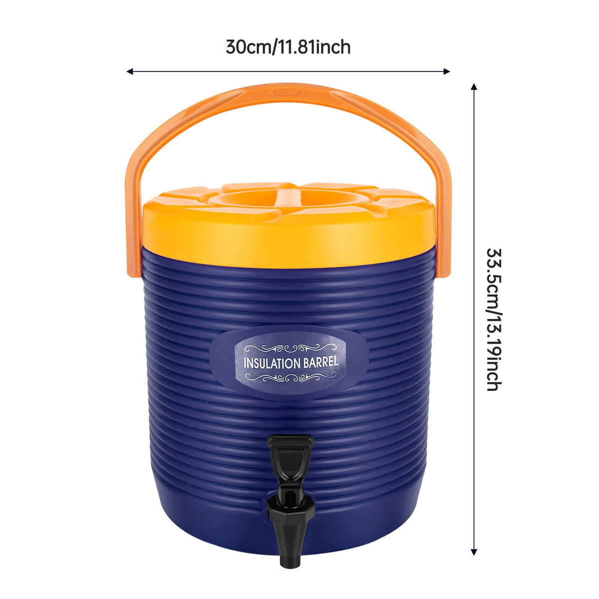 Insulated Beverage Dispenser 3.43 Gallon Blue G49424