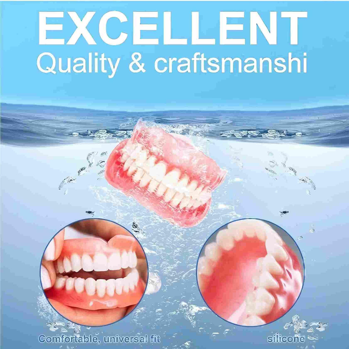 Adjustable Silicone Full-Mouth Denture Set Z800620