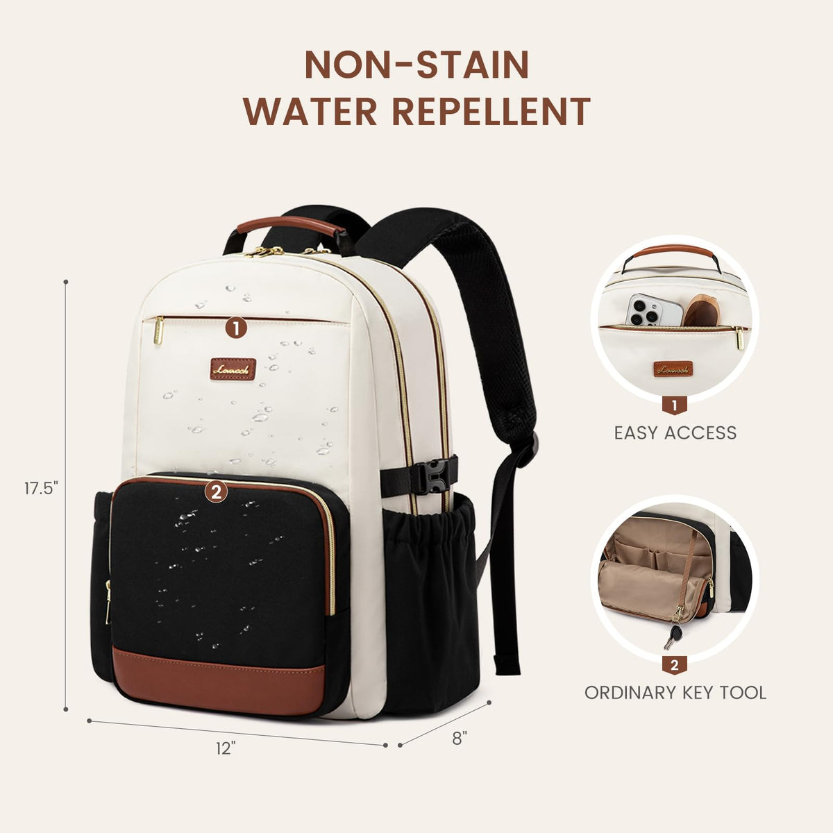 15.6 Inch Laptop Backpack with Pouch Pocket V191