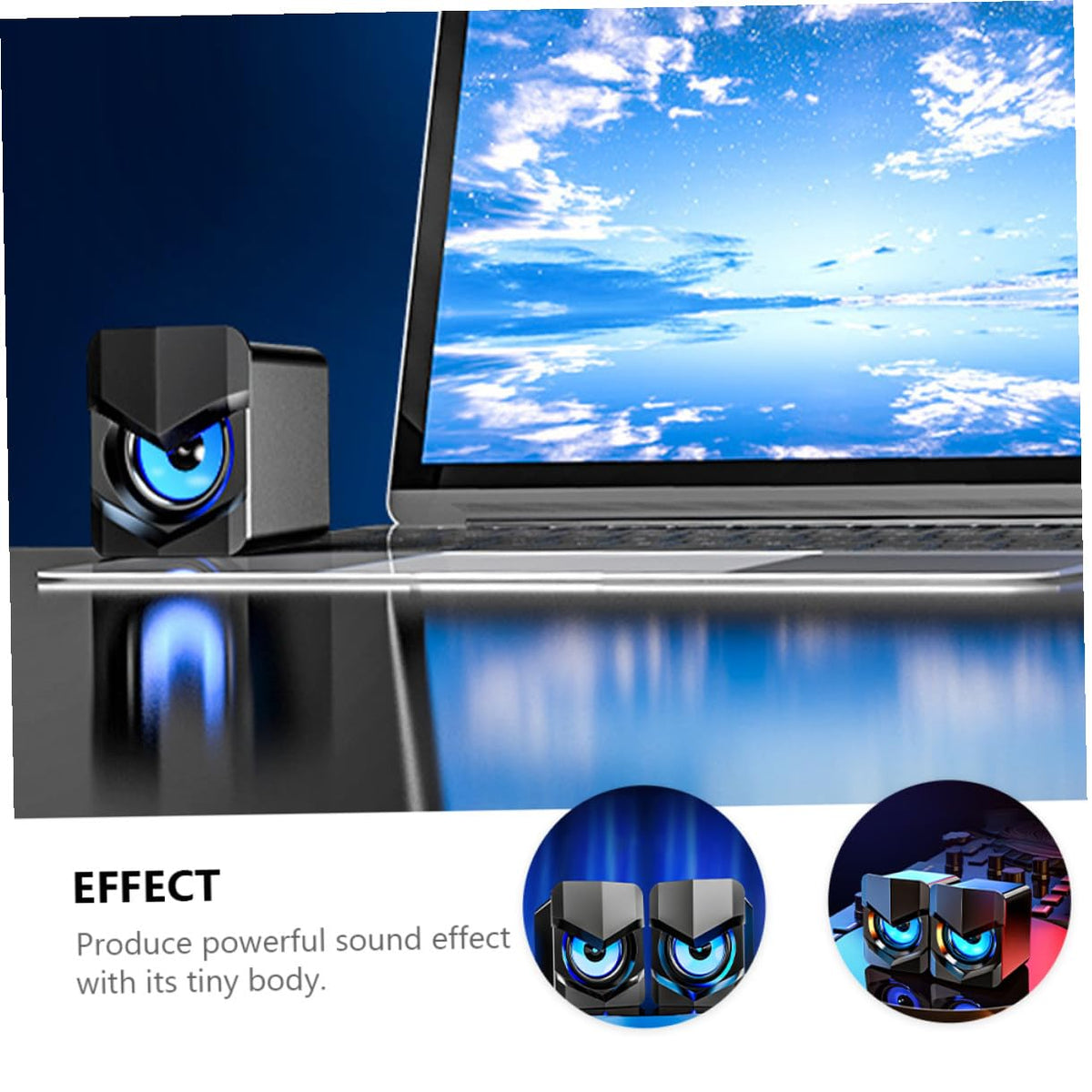 2 Pack Mini USB Powered Computer Speakers I790449