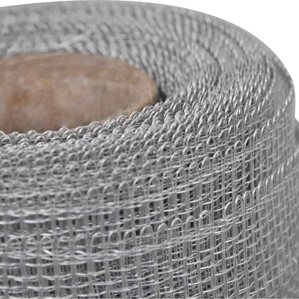 Aluminum Mesh Screen 39.4x196.9 Inch Silver Z51759