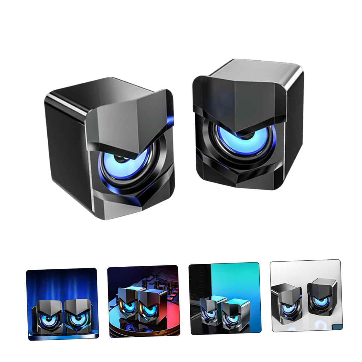 2 Pack Mini USB Powered Computer Speakers I790449