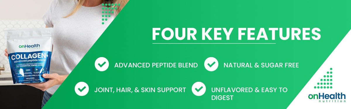 Multi Collagen Peptide Powder Types I, II, III, V & X Unflavored S971876