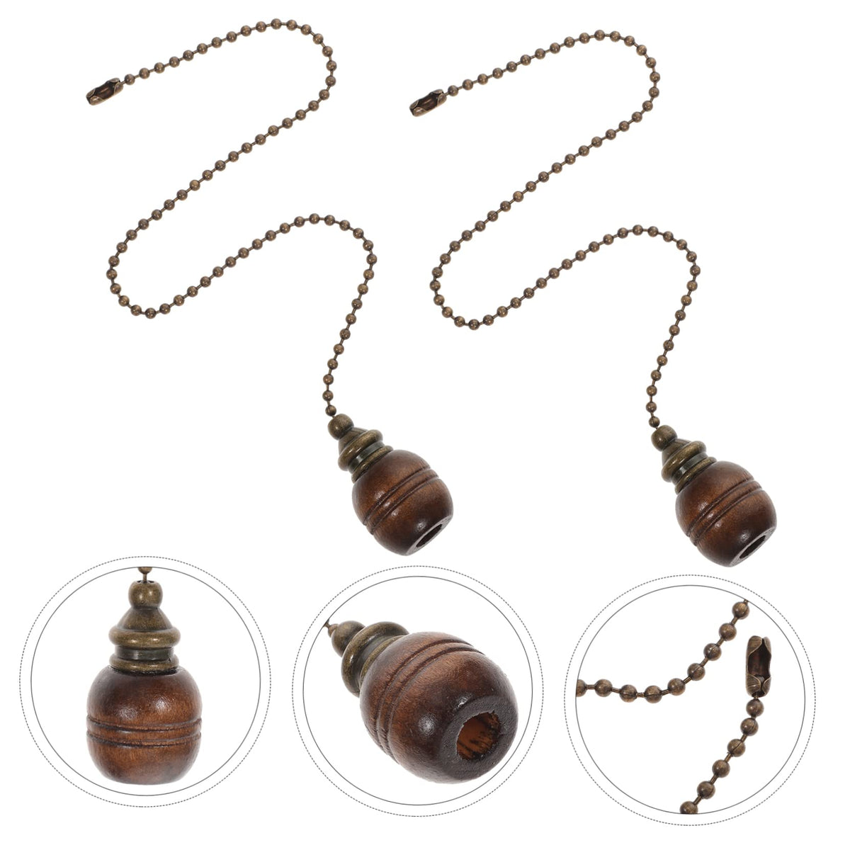 Wooden Ceiling Fan Pull Chain Set of 2 V207991