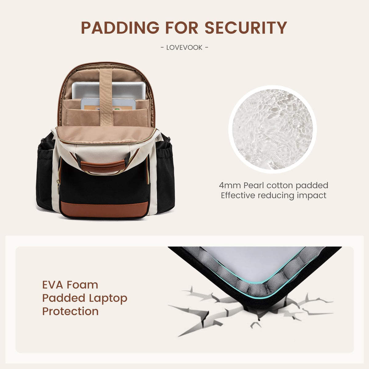 15.6 Inch Laptop Backpack with Pouch Pocket V191