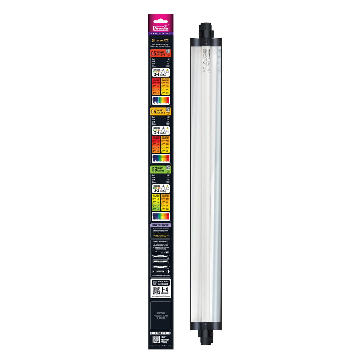 24" 24 Watts 14% UVB Reptile Light Fixture Kit Q885531