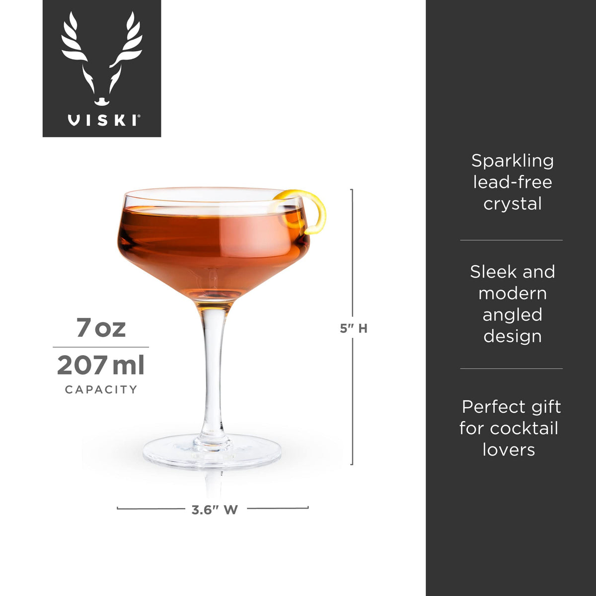 Crystal Coupe Cocktail Glasses Set of 4 P23001