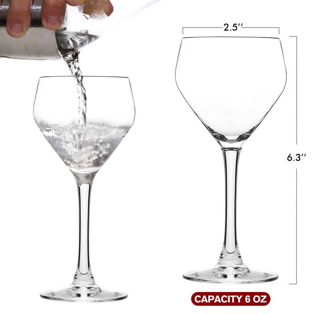 Hand Blown Crystal Cocktail Glasses Set of 4 W9997
