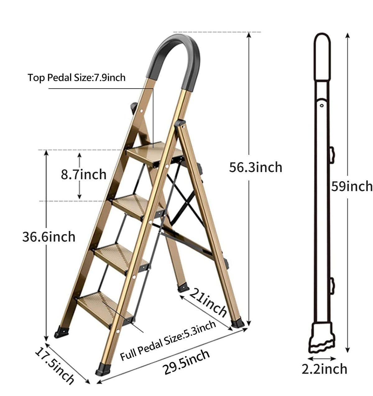 4 Step Folding Step Stool T719