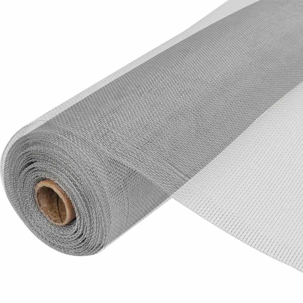 Aluminum Mesh Screen 39.4x196.9 Inch Silver Z51759