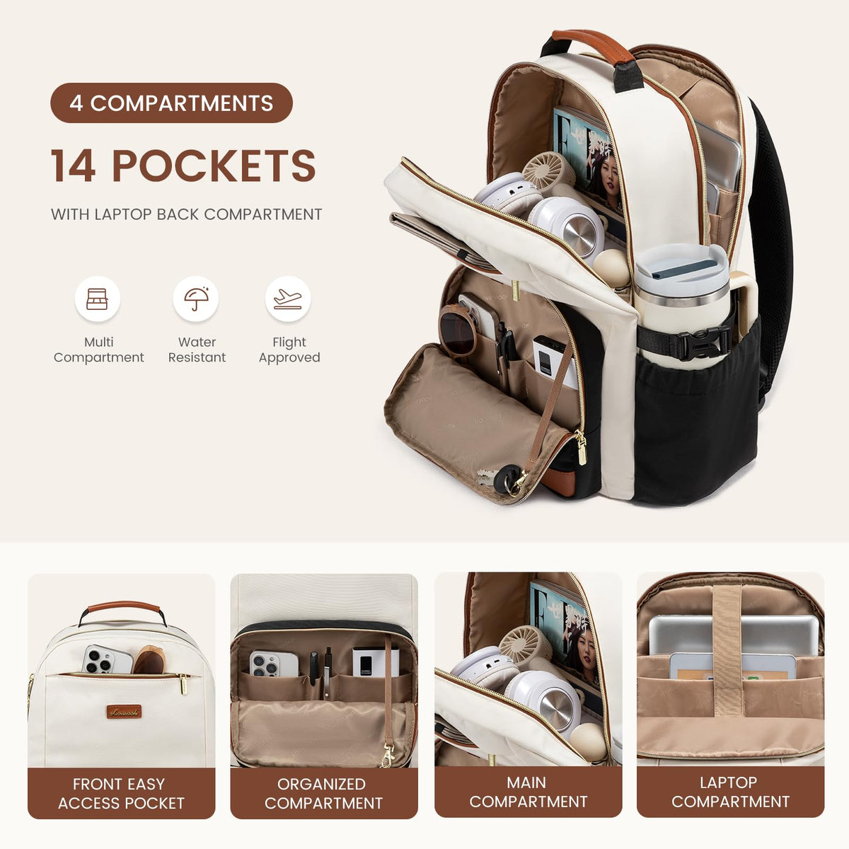 15.6 Inch Laptop Backpack with Pouch Pocket V191