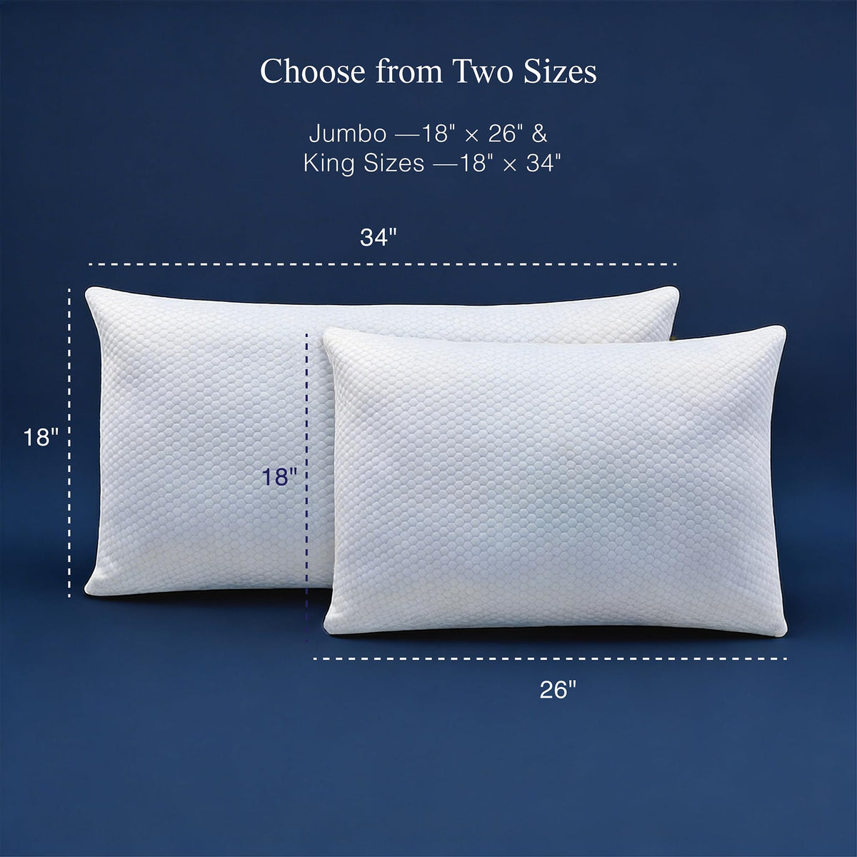 King Size Set of 2 Down Alternative Cooling Pillows P4724