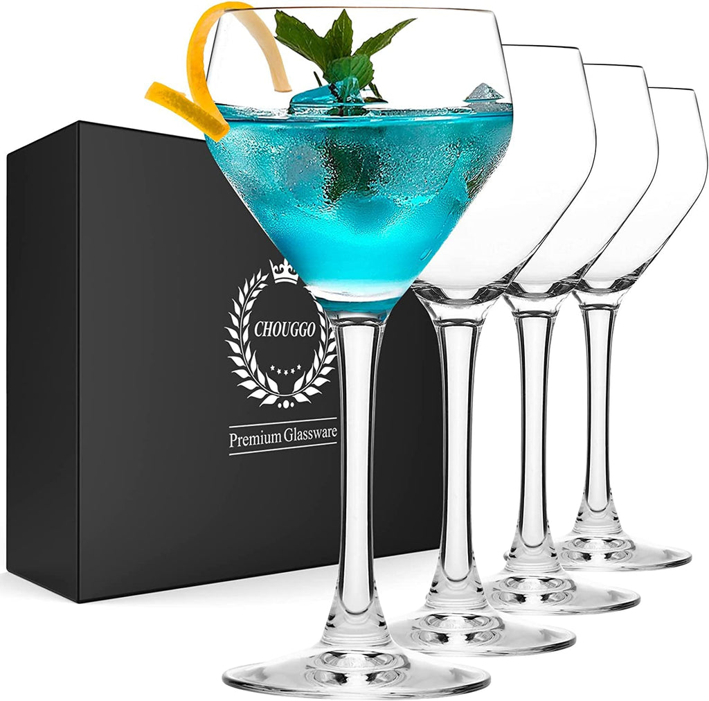 Hand Blown Crystal Cocktail Glasses Set of 4 W9997