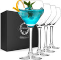 Hand Blown Crystal Cocktail Glasses Set of 4 W9997