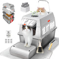 XXL Stainless Steel Sifting Litter Box with Lid E73364