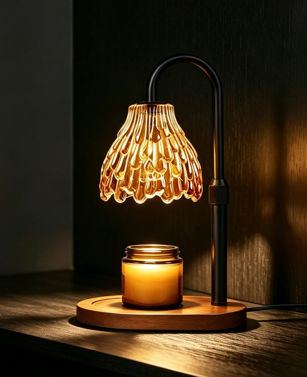 Glass Candle Warmer Lamp with Timer & Dimmer Q865